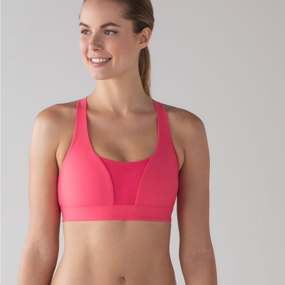 lululemon athletica Bright Pink Supportive Racerback Sports Bra - Picture 2 of 8